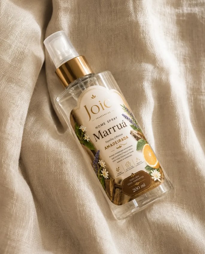 Home spray Marruá sobre linho cru